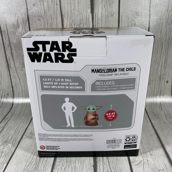 Star Wars Mandalorian Child Baby Yoda Inflatable - Picture 3 of 5